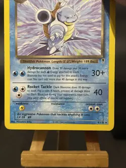 Pokemon Card Dark Blastoise 4/110 Legendary Collection Rare Non Holo Played - Image 3