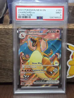 2023 Pokemon TCG Charizard EX Ultra Rare Holo Card PSA 9 Mint 183/165 - Image 1