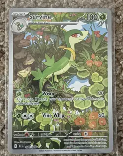 Pokemon TCG Servine S&V Black Bolt 088/086 Illustration Rare Card NM - Image 1