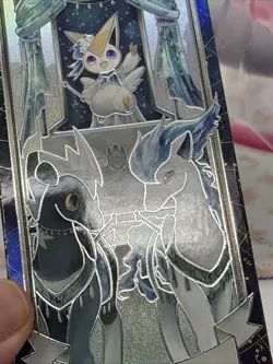 Chinese Pokemon Eif Origins Rare Tarot Card VII The Chariot Victini, Ponyta, Bli - Image 4