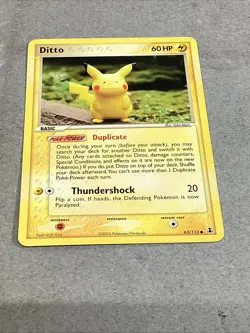 Delta Species Ditto (Pikachu) Thundershock Comic Con Promo Pokemon Card 60HP - Image 2