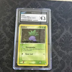 CGC 9.5 MINT Pokemon Oddish 68/101 2004 EX Hidden Legends Card - Image 1