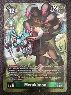 Digimon Card Game Merukimon EX5-042 SR Alternate Art Animal Colosseum NM - Image 1