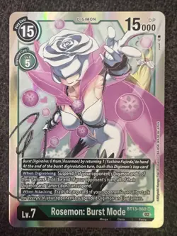 Digimon Card Game Rosemon: Burst Mode BT13-060 Versus Royal Knights SR NM - Image 1