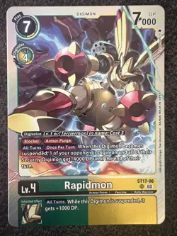 Digimon Card Game Rapidmon ST17-06 SR NM - Image 1