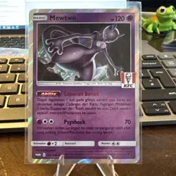 Mewtwo 184/SM-P Exclusive Holo KFC Promo Indonesian Pokemon Card TCG - Image 1