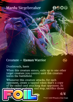 x1 Mardu Siegebreaker TDM MTG 364 FOIL SHOWCASE BORDERLESS RARE M/NM 1x - Image 1