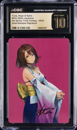 2025 MAGIC: THE GATHERING - FINAL FANTASY YUNA, HOPE OF SPIRA CGC 10 PERFECT - Image 1