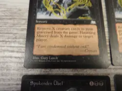 4x Haunting Misery - Weatherlight - NM/EX - 2x English 2x German - OOP MTG - Image 4