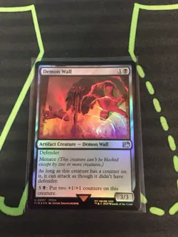 MTG Magic The Gathering Demon Wall Foil FIN Artifact Final Fantasy Commander - Image 1