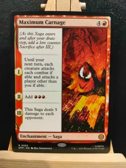 Maximum Carnage - Marvel's Spider-Man - Rare - NM (see pics) MTG - Image 1