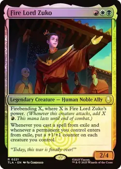 NM Foil Fire Lord Zuko, MTG, Avatar: The Last Airbender, Magic, 221 - Image 1