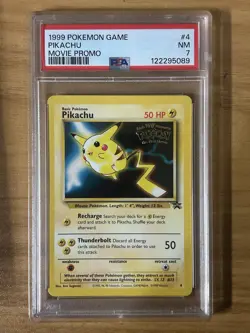 1999 Pokemon Game Pikachu #4 Movie Promo NM PSA 7 WOTC Vintage Card - Image 1