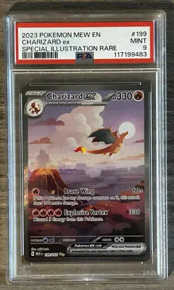 2023 POKEMON MEW EN CHARIZARD EX 199/165 PSA 9 US SELLER FAST SHIPPING! - Image 1