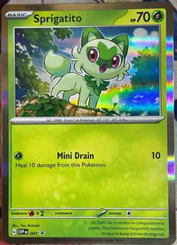 Sprigatito Holo Black Star Promo - SVP001 - Scarlet & Violet Pokemon 2023 - Image 1