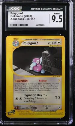 2003 CGC 9.5 Graded Pokemon Porygon2 28/147 Aquapolis - Image 1