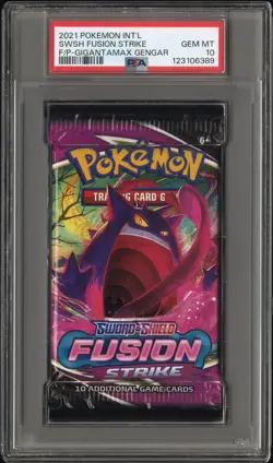 Pokemon Fusion Strike Sealed Gengar Art Authentic Sealed Booster Pack PSA 10 - Image 1