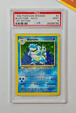 Pokemon PSA 9 Blastoise Holo 1st Edition Spanish Base Set #2 - Image 1