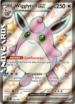 WIGGLYTUFF ex 222/091 • Rara Segreta • Destino di Paldea PAF POKEMON - Image 1
