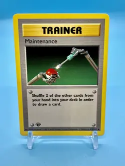 1999 Pokemon Game 1st Edition Trainer MAINTENANCE Shadowless English 83/102 (B) - Image 1