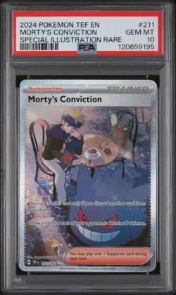 2024 Pokemon Tef En-Temporal Forces Morty'S Conviction SIR PSA 10 - Image 1
