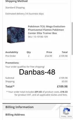 x1 Pokemon Center Phantasmal Flames Elite Trainer Box ETB - In Hand Sealed PKC - Image 4