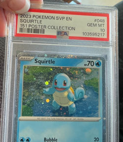 PSA 10 💎 #048 SQUIRTLE Cosmo Holo 2023 Pokemon SVP Black Star Promo 151 Poster - Image 1