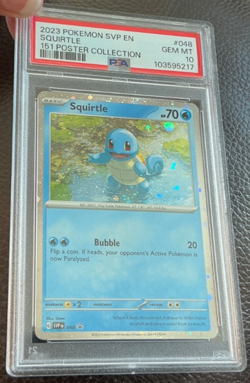 PSA 10 💎 #048 SQUIRTLE Cosmo Holo 2023 Pokemon SVP Black Star Promo 151 Poster - Image 2