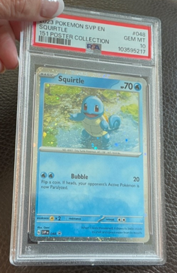 PSA 10 💎 #048 SQUIRTLE Cosmo Holo 2023 Pokemon SVP Black Star Promo 151 Poster - Image 4