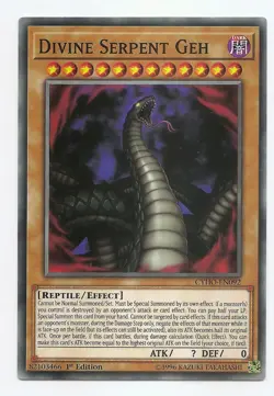 Divine Serpent Geh CYHO-EN092 Common Yu-Gi-Oh Card 1st Edition New - Image 1