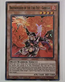 Brotherhood of the Fire Fist - Gorilla CT11-EN003 Super Rare Near Mint. YuGiOh! - Image 1
