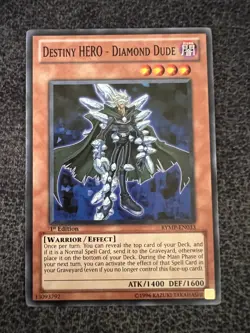 Yugioh Destiny HERO - Diamond Dude RYMP-EN033 Common 1st Edition NM - Image 1