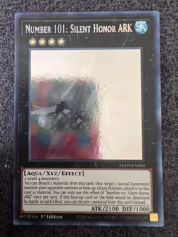 Yugioh Number 101: Silent Honor ARK LED9-EN000 Ghost Rare 1st Edition NM - Image 1