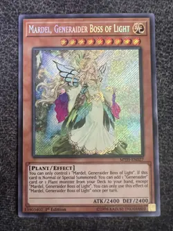 Yugioh Mardel, Generaider Boss Of Light MYFI-EN027 Secret Rare 1st Edition NM - Image 1