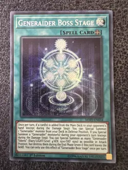 Yugioh Generaider Boss Stage MYFI-EN034 Secret Rare 1st Edition NM - Image 1