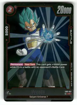 Vegeta FB01-027 Rare Foil Dragon Ball Super: Fusion World Awakened Pulse Card - Image 1