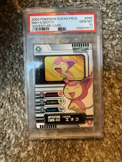 2004 Pokemon Zukan Adventure Card May’s Skitty FRLG PSA 10 - Image 1