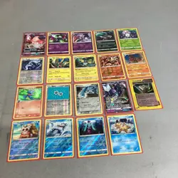 Lot Of 19 Pokemon Holo And Reverse Holo Cards In Protective Holders - Image 1