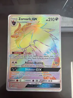 Pokemon TCG Zoroark GX Shining Legends Holo Card 77/73 Secret Rare - Image 1