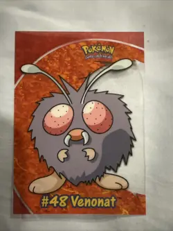 Topps 2000 Pokemon Venonat Clear Card #PC6 TV Animation Blue Label - Image 1