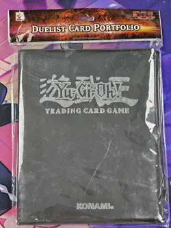 NEW 1996 Yugioh Yu-Gi-Oh Konami Binder Trading Duelist Card Portfolio Black - Image 1