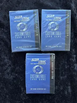 LOT 3 SETS~Star Trek CCG White Border Edition Sealed Starter Deck Box 60 cards! - Image 1