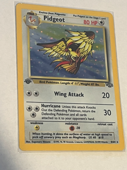 1st Edition Pidgeot 08/64 Jungle Holo Pokemon card - Image 1