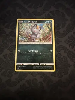 2017 Pokemon TCG Alolan Meowth 8/12 Holo Rare McDonald's Promo Card - Image 1