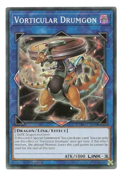 Vorticular Drumgon CYHO-EN041 Super Rare Yu-Gi-Oh Card 1st Edition English New - Image 1