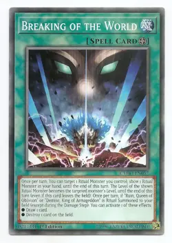 Breaking of the World CYHO-EN057 Common Yu-Gi-Oh Card English 1st Edition New - Image 1