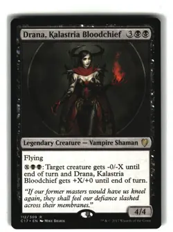DRANA, KALASTRIA BLOODCHIEF Commander 2017 #112 C17(LP)(MTG) - Image 1