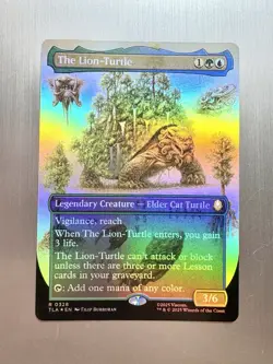 The Lion-Turtle - 328 - MTG Avatar: The Last Airbender - Rare - Borderless FOIL - Image 1