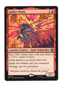 MTG Spider-Punk (0092) *Non-Foil* Base Rare Spider-Man SPM NM/MT - Image 1