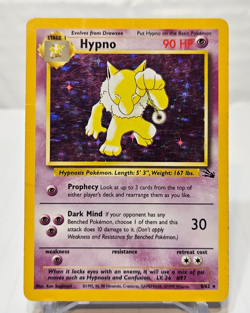 Hypno 8/62 Holo Rare Unlimited Fossil Pokemon 223 - Image 1